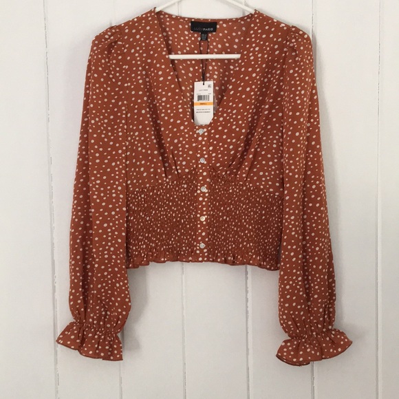 Lucy Paris Tops - Lucy Paris Modern Romance Smocked Trendy Top